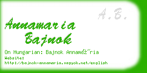 annamaria bajnok business card